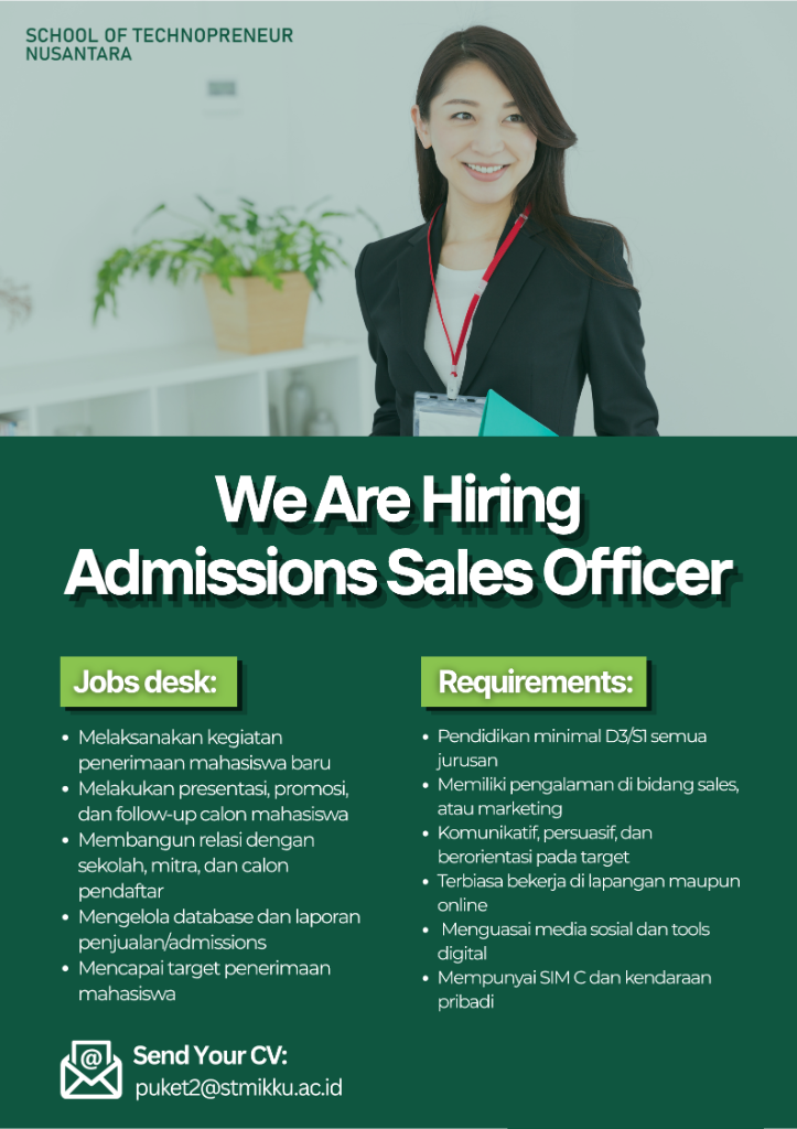 Admissions Sales Officer Flyer